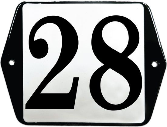 EmailleDesign® Emaille huisnummer model oor - 28