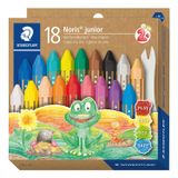 Staedtler Noris Junior waskrijt - 18 stuks - assortiment kleuren