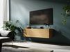 KINGSTON Meuble TV-HiFi 1 porte battante 105 cm chêne