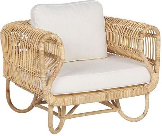Beliani DOLCEDO - Beige Rotan Tuinstoel