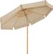 OEM Tuinparasol 300 cm - Achthoekige zonnescherm - Schuifdak - Standaard niet inbegrepen - Bruin