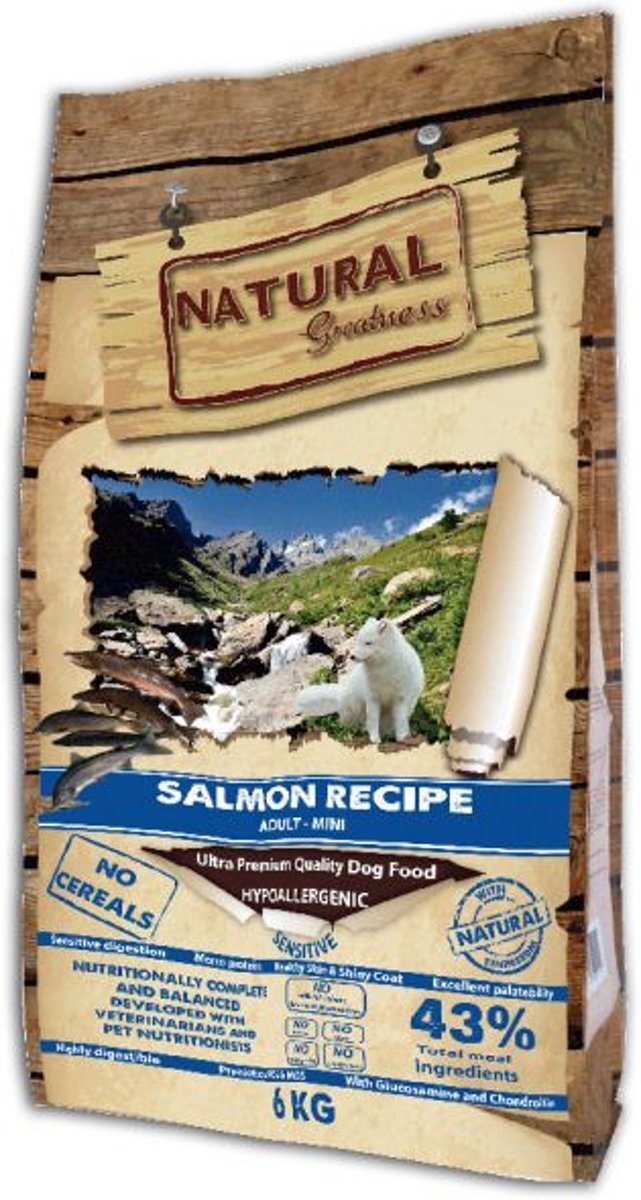 Natural greatness salmon sensitive mini hondenvoer 6 kg