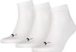PUMA Quarter Plain 3P Sportsokken Volwassenen Wit 35-38
