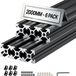 Latios profilé aluminium 20x20 mm T-slot - Set de 6 x 2 m rails - profilé d'extrusion norme UE anodisé - Pour imprimantes 3D châssis CNC établis montage - Noir