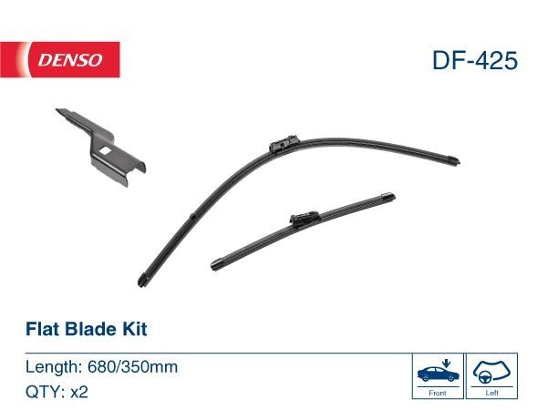 DENSO platte ruitenwisserset DF-425 (680/350 mm, linksgestuurd)
