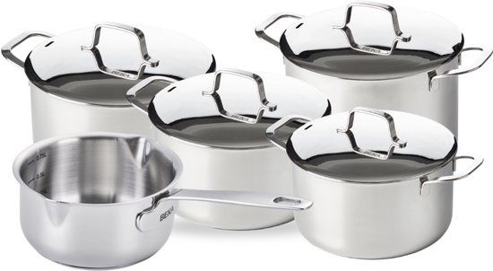 Beka Pannenset Maestro 5-Delig - Roestvrij staal - Zilver