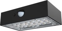 V-TAC VT-403-B Lampe murale solaire à capteur - Étanche IP65 - Boîtier noir - 3W - 350 lumens - 4000K + 3000K