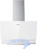 CIARRA CBCW6736A - A+++ 710 m³/u Schuine Afzuigkap 60 cm Wandkappen 3 Standen SensorTouch Bediening & handgebarenbediening Recirculatie met Koolstoffilter & Afvoer Wit