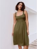 Next - Dames - Jersey midi-zomerjurk - Groen