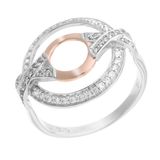 Orphelia Damen zilver, verguld Brillantschliff Zirkonia