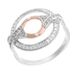 Orphelia Damen zilver, verguld Brillantschliff Zirkonia