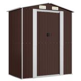 VidaXL Tuinschuur 192x108x223 cm Gegalvaniseerd Staal Donkerbruin