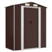 VidaXL Tuinschuur 192x108x223 cm Gegalvaniseerd Staal Donkerbruin