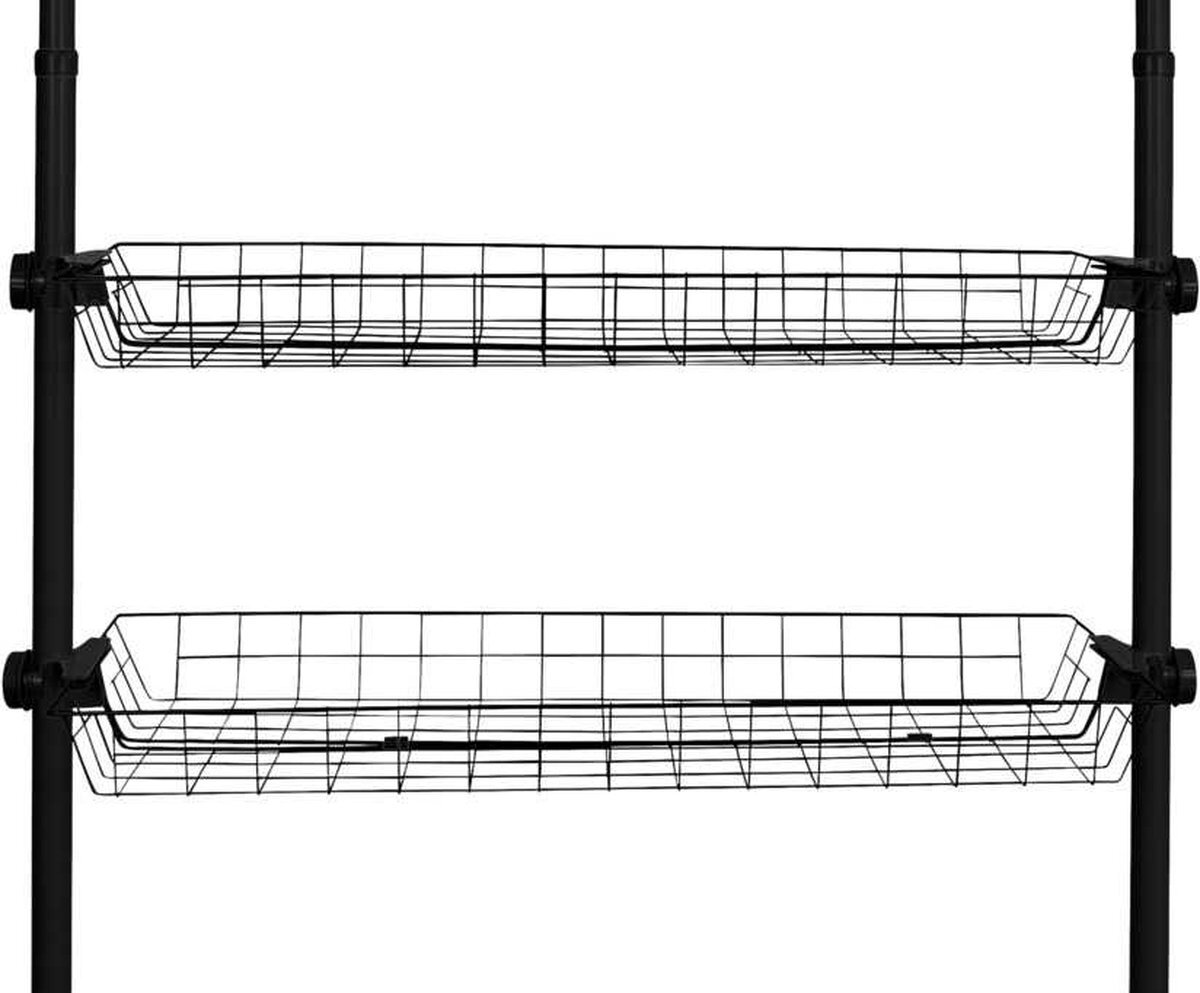 WENKO Opbergmand 83x38x8cm set/2 Herkules zwart