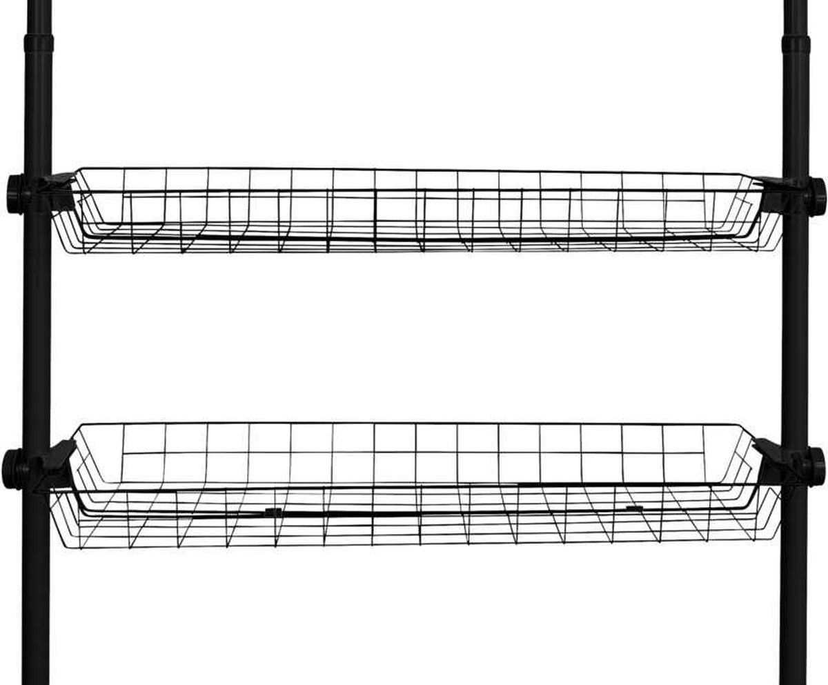 WENKO Herkules Opbergmand - 83x38x8cm - Zwart - Set/2
