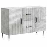 vidaXL Dressoir met lade Betongrijs 89 x 34,5 x 60 cm Bewerkt hout