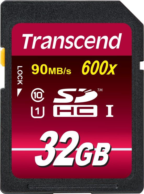Transcend 32GB SDHC UHS-I 600x Memory Card