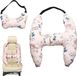 Merkloos Goodivery ® Comfortabele Reiskussen Set van 2 voor Kinderen en Volwassenen in de Auto - Roze