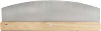 Intirilife Professionele bruine Pizzasnijder, mezzaluna-mes met roestvrijstalen lemmet - 35.3 x 10.8 x 5 cm - Groot pizzames, kruidenmes, met lemmetbeschermer