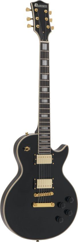 Dimavery LP-530 Elektrische gitaar - Zwart- Goud