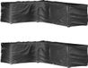 vidaXL L-vormige tuinmeubelhoes 2 stuks 220x285x80 cm zwart
