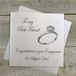 White Cotton Cards Handmade to My Best Friend Congratulations Happy for You Sparkling Engagement Card, White, PD252