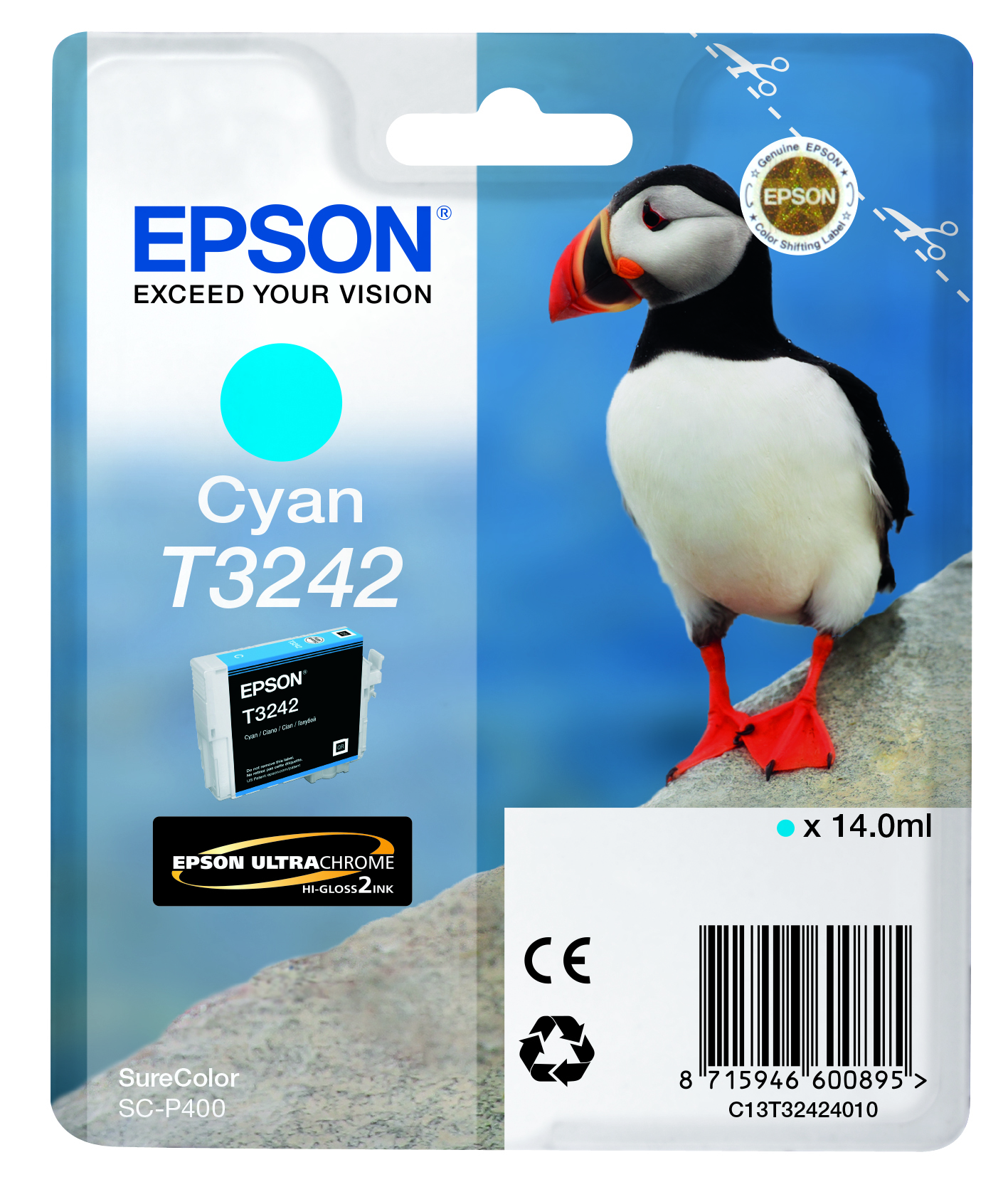 Epson SureColor T3242 Cyan single pack / cyaan