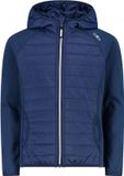 CMP Hybride waterdichte jas met capuchon voor meisjes, 6 jaar, blauw