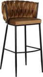Kruk 57 x 57 x 104 cm Synthetisch materiaal Zwart Metaal Bruin