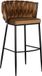 Kruk 57 x 57 x 104 cm Synthetisch materiaal Zwart Metaal Bruin