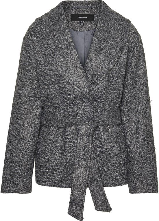 VERO MODA VMELITEBERGEN Dames Jas - Dark Grey Melange - Maat S