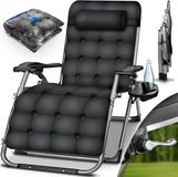 Tillvex Chaise longue pliable jusqu'à 200 kg Aluminium anthracite