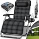 Tillvex Chaise longue pliable jusqu'à 200 kg Aluminium anthracite