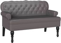 vidaXL Chesterfield Bank Grijs Kunstleer