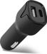 Avizar Chargeur de voiture 12W (2.4A) - Double port USB et USB-C, Noir