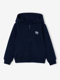 Vertbaudet Sweater met rits jongen Basics marineblauw