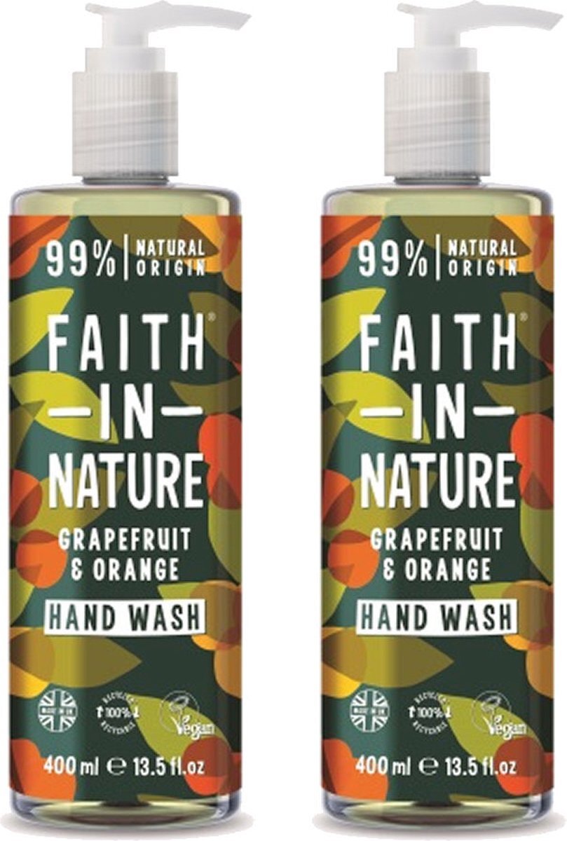 Faith In Nature - Hand Wash Grapefruit & Orange - 2 Pak