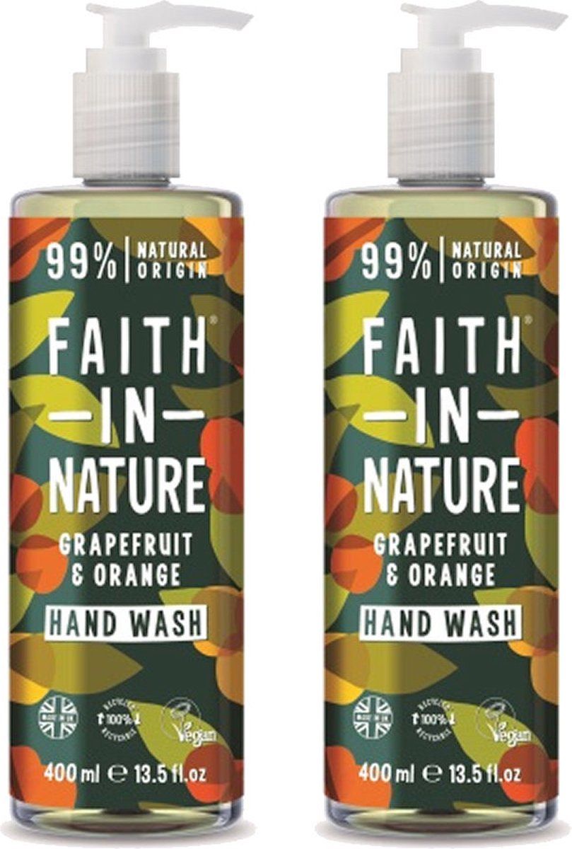Faith In Nature - Hand Wash Grapefruit & Orange - 2 Pak - 6097139999989