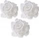 Cosy&Trendy Billiet - Vanlaere 6x Kerstboomversiering bloemen op clip wit en besneeuwd 10 cm