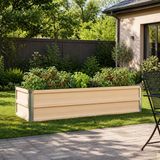 vidaXL Jardinière surélevée Ivoire 100 x 40 x 24 cm Acier