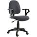 Techly ICA-CT MC04GY bureau- en computerstoel, stof/weefsel, kunststof frame, met armleuning, verstelbare rugsteun, grijs, 450 mm breed