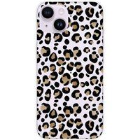 1001 coques Apple iPhone 14 Leopard Bedrukt Siliconen Hoesje