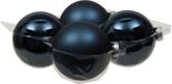 Othmar Decorations grote kerstballen - 4x - donkerblauw - 10 cm - glas