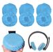 Merkloos Icecat Earphone Covers, 100 Pieces - Stretchy/Disposable - Anti-germ/Dustproof - For In-Ear Earphones - Non-woven Material - Blue - Earphone Protectors