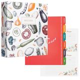 Jot & Mark Receptenorganizer 3 ringbandenset (herfstoogst) | 50 receptkaarten 4 x 6, volledige pagina-verdelers en plastic paginabeschermers