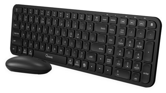 Qware Office Draadloze Muis & Toetsenbord Combo - Zwart - QWERTY