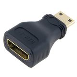SeKi HDMI-adapter HDMI A bus op mini HDMI type C stekker; bus op stekker; vergulde aansluitingen - zwart