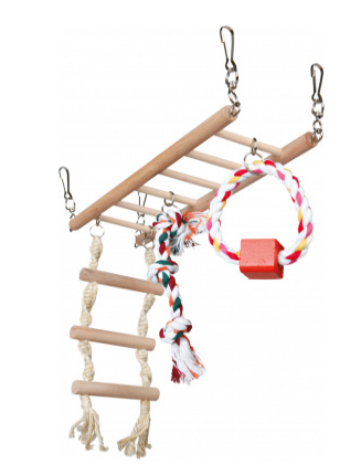 TRIXIE 6274 Hangbrug met flostouw - 29 x 25 x 9 cm