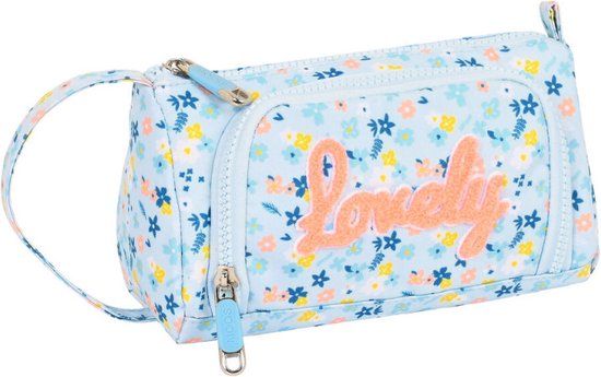 Schoolpennenzak Moos Lovely Licht Blauw (20 x 11 x 8.5 cm)