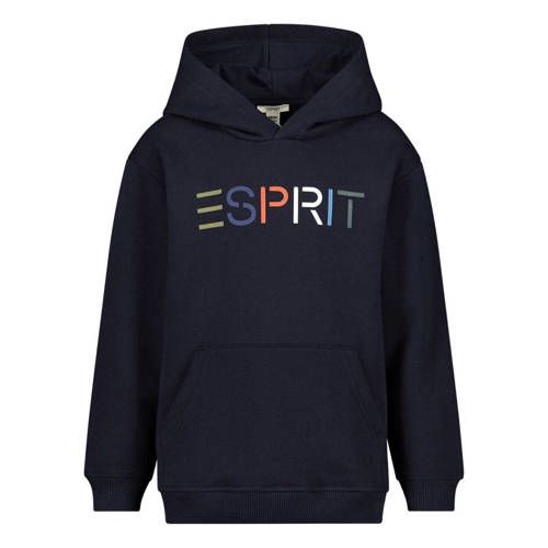 ESPRIT hoodie + longsleeve met logo donkerblauw/lichtblauw